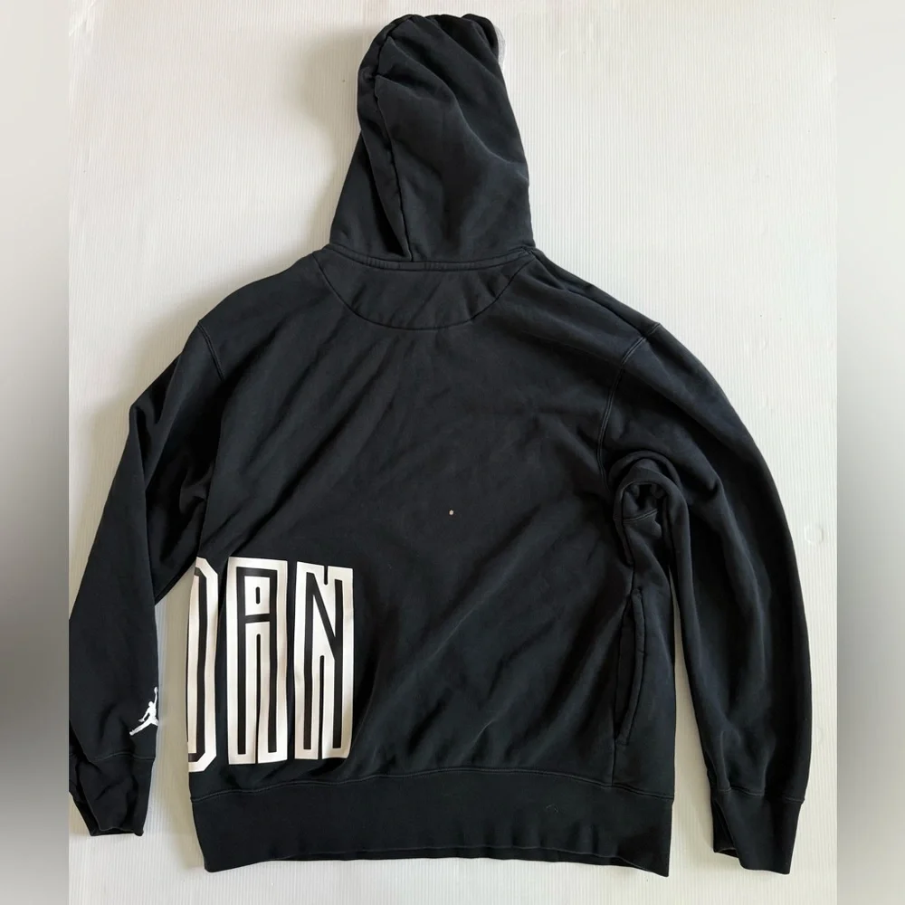 Air Jordan DNA Wrap Around Spellout Splete Black Pullover Hoodie Mens Size Large